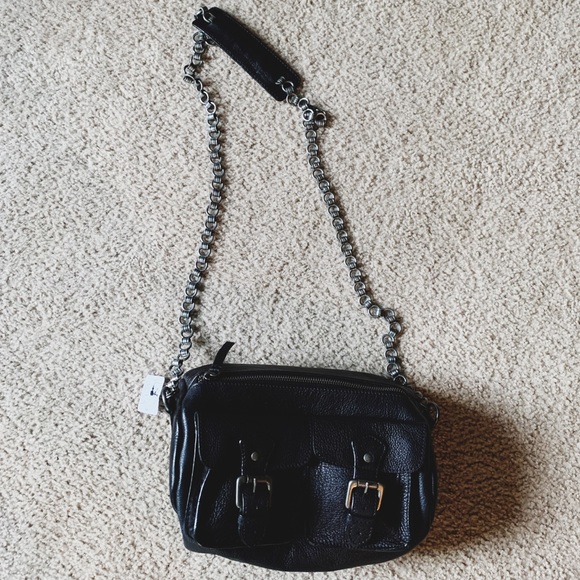 Free People Handbags - Free People Black Leather Bag